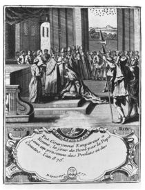 The Coronation of Charles the Bald in 875 by French School