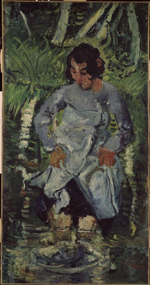 Ch. Soutine, Woman stepping into the water / painting by klassik art