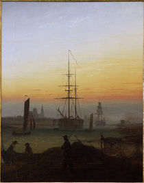 Friedrich / Harbour of Greifswald /c. 1815 by klassik art