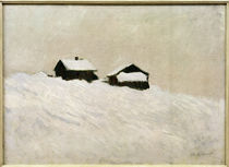 Monet / Houses in the snow / Norway by klassik art