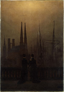C.D.Friedrich, Nächtlicher Hafen von klassik art