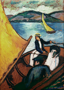 Macke / Sailing Boat / Lake Tegern by klassik art