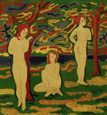 A.Macke / Three Nudes in a Green Landscape by klassik art