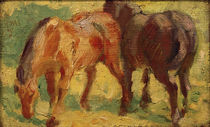 F.Marc / Small Painting of Horses by klassik art