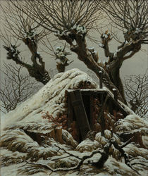 Friedrich / Snow-covered hut / 1827 by klassik art