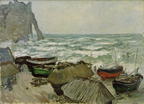 Monet / Fishing Boats on Etretat Beach by klassik art