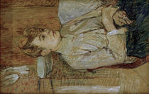 H. d. Toulouse-Lautrec, Frau mit Zigarette von klassik art