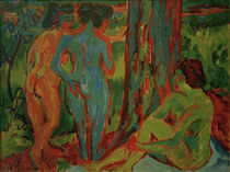 E.L.Kirchner, Drei Akte im Wald von klassik art