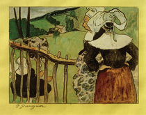 P.Gauguin, "Bretonnes à la Barrière" / painting by klassik art