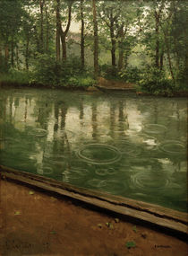 Caillebotte / The Yerres in the rain by klassik art