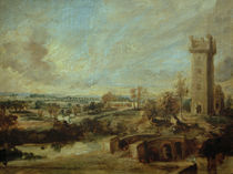 Peter Paul Rubens, Landschaft mit Turm von klassik art