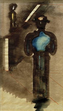 Oskar Schlemmer, Zwei blauschwarze Figuren von klassik art