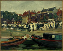 M.Liebermann, Rindermarkt in Leyden by klassik art