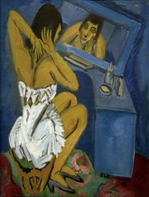 E.L.Kirchner, Toilette; Frau vor dem Spiegel von klassik art
