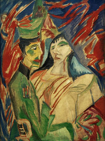 Ernst Ludwig Kirchner, Soldat u. Mädchen (Selbstbildnis) 1916 von klassik art