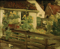 M.Liebermann, "Garden with sunflowers" / painting by klassik art