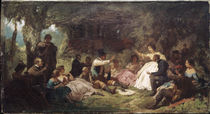 C.Spitzweg, Das Picknick /  um 1864 by klassik art