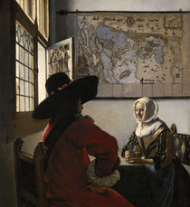 Vermeer, Der Soldat und das lachende Mädchen von klassik-art