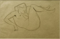 G.Klimt, Kauernder Mädchenakt (Studie) von klassik art