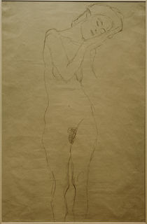 G.Klimt, Mädchenakt von vorne (Studie) von klassik art