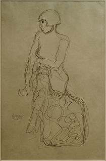 G.Klimt, Sitzender Halbakt nach links von klassik art