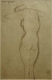 G.Klimt, Stehender Rückenakt (Studie) by klassik art
