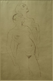 G.Klimt, Stehendes Liebespaar (Studie) by klassik art