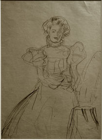 G.Klimt, Sonja Knips im Stuhl sitzend by klassik art