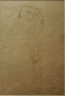 G.Klimt, Mädchenakt mit gesenktem Kopf by klassik art