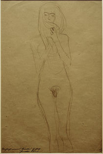 G.Klimt, Stehender weiblicher Akt von klassik art