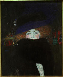 Klimt / Woman w. Hat a. Featherboa / 1909 by klassik art