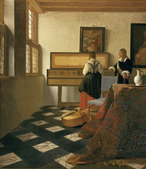 Vermeer, Die Musikstunde von klassik art