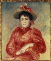 Renoir / Jeune femme aux corsage rouge by klassik art