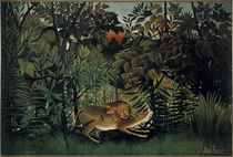 H.Rousseau, The Hungry Lion by klassik art