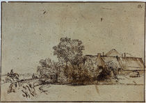 Rembrandt / Farmhouse in Amsteldijk by klassik art