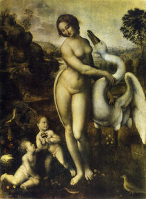 nach Leonardo, Leda Borghese von klassik art