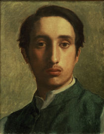 Degas / Self-portrait with green Vest by klassik art