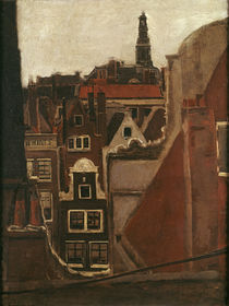 M. Liebermann, "Rooftops of Amsterdam" / painting,1876 by klassik art