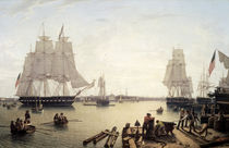 Boston Harbor / Ptg. by R.Salmon /  c. 1840 by klassik art