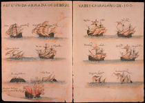 portug. Flotte unter Cabral 1500 von klassik art