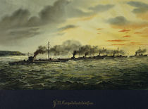 Torpedo Boat Division / Lithograph by klassik art
