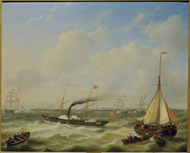Queen Victoria in Ostende 1843 / Gem. von klassik art