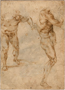 Michelangelo, Zwei Aktstudien by klassik art