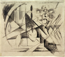 Franz Marc, Abstrakte Zeichnung von klassik art