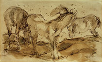 Franz Marc, Pferde auf der Weide von klassik art
