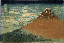 Fudschijama / Farbholzschnitt Hokusai um 1831 by klassik art