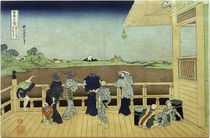 Hokusai, Halle Sazaidô des Tempels Gohyaku-Rakanji by klassik art
