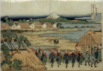 Hokusai, Berg Fuji von Senju aus gesehen ... /  um 1831 by klassik art