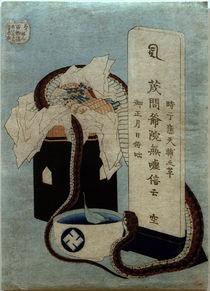 Hokusai, Der unerbittliche Tod / Farbholzschnitt 1831–1832 von klassik art