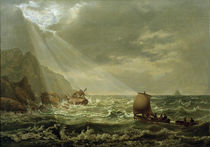 J.C.C.Dahl, Schiffbruch vor Capri by klassik art